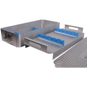 Aluminum Surgical Laparoscopic Laparoscope <b>Instrument</b> Tray Sterilization Box 540*250*100 mm Pentax Sterilized container CE - Product Image 3