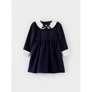 Vestido Coreano OZKIZ para Niñas, Diseño Sólido con Lazo, Ropa para Niñas de 2 a 7 Años, Primavera/Otoño, Moda Infantil al por Mayor - Product Image 1