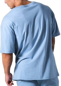 Trendy drop shoulder <b>tshirt</b> loose oversized fit soft cotton casual wear for men women street style - Product Image 6