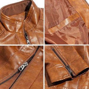 Chaqueta de cuero de diseño personalizado para hombre, producto superventas, chaqueta de cuero de primera calidad, las mejores chaquetas de cuero ajustadas para hombre para el invierno. - Product Image 5