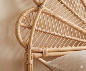 Tête de lit en rotin naturel bohème, tissée à la main, en forme de fleur, taille King, en canne à pétales, pour mobilier de chambre à coucher (vente en gros) - Product Image 6