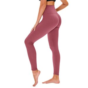 Leggings de fitness pour femmes de haute qualité, respirants, taille haute, en spandex/polyester, longueur cheville, vêtements de yoga, sans couture, confortables, taille plus - Product Image 1