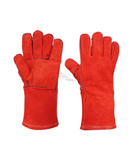 Guantes de Soldadura de Cuero de Alta Calidad Hechos a Medida, Transpirables, de Secado Rápido, MOQ Bajo, OEM, 7 oz de Grosor, 14 Pulgadas, Sin Látex - Product Image 5