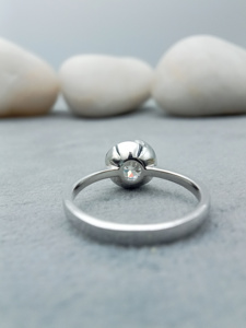 Round Shape LAB DIAMONDS Fine Jewelry 925 Silver VVS Moissanite Engagement & Wedding Ring Oval Cut Flower Shape for Gifts - Product Image 4