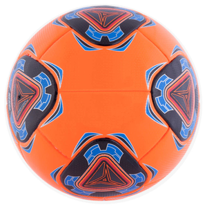 Balón de Fútbol CORE FIELD Naranja, Negro y Azul con Patrón Triangular, Cosido a Máquina, Ecológico, Duradero, Ligero, para Uso en Interiores y Exteriores - Product Image 6