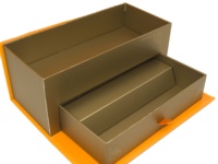 Brand New BSCI FDA Certifié Portable Thé Produit Boîte D'emballage Personnalisé Orange Couleur Cap Tiroir Nouvel An Idée Cadeau