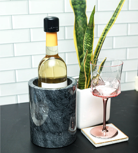 Seau à glace en marbre, bac à boissons, refroidisseur décoratif pour cuisine, bar, fête, idéal pour le vin froid, la bière et les glaçons - Product Image 3