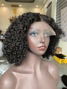 Perruque bouclée super double tirée, fabriquée à partir de cheveux vierges vietnamiens Remy 100% naturels, trame unique - Product Image 4