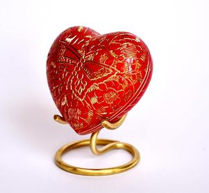 Handmade Ceramic Heart Pet Urn Durable Memorial <b>Casket</b> <b>for</b> Pets - Product Image 5