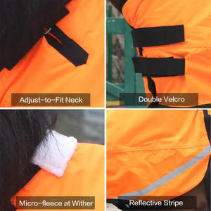 Couverture d'hiver pour chevaux en polyester 1200D respirant, imperméable et anti-déchirure, de qualité supérieure, vente en gros - Product Image 4