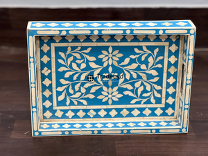 Bandeja Decorativa Premium con Incrustaciones de Hueso para Mesa de Comedor, por Tradebyd - Product Image 2