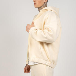 Sweat à capuche surdimensionné en molleton épais 100% coton de haute qualité avec logo personnalisé pour homme - Product Image 2