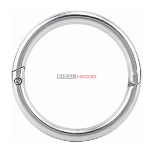 ห่วงจมูกวัวแบบล็อคอัตโนมัติ สแตนเลส ทนทาน ขนาด 3.5 นิ้ว อุปกรณ์ควบคุมปศุสัตว์ แข็งแรง - Product Image 1