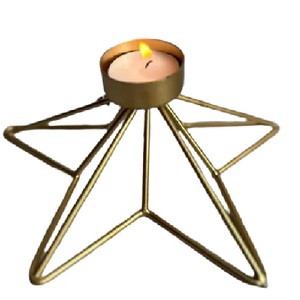 Antique Design Metal Tealight Candle Holder With Flower Shape Gold Color for Home & Wedding <b>Lighting</b> Decoration - Product Image 6