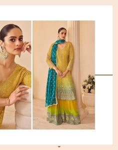 ผ้าจอร์เจียแท้แบบพรีเมี่ยมมีสายรัดสปาเก็ตตี้ปักลายแบบคลาสสิกพร้อมผ้าปักและดูปองต้าแบบปักลวดลาย - Product Image 2