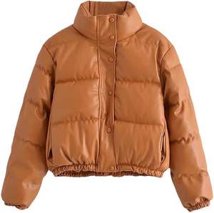 Chaqueta Acolchada de Invierno con Logotipo, Gruesa, Cortavientos y Cálida, con Cuello Alto y Diseño de Burbujas, Estilo Hip Hop - Product Image 5