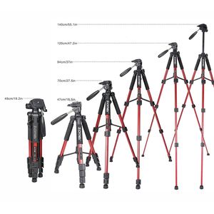 Trípode de Aluminio de 55 Pulgadas para Cámaras DSLR (Carga Máxima 5 kg) - Profesional y Compatible con Teléfonos Móviles - Product Image 6