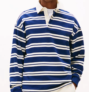 Polo de Rugby de Manga Larga de Algodón Peinado de Primera Calidad, 280 GSM, Personalización OEM ODM - Product Image 2