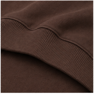 Sudadera con Capucha Extra Grande para Hombre, Color Marrón Chocolate, Personalizable, Sin Cordón, Frente Liso, Felpa Suave de Algodón Modal, MHOOD-0010 - Product Image 5