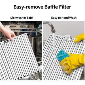 เครื่องดูดควันในครัวขนาด 30 นิ้ว แบบติดตั้งใต้ตู้ 3 ระดับความเร็ว 600 CFM พร้อมไฟ LED แบบสัมผัส - Product Image 6