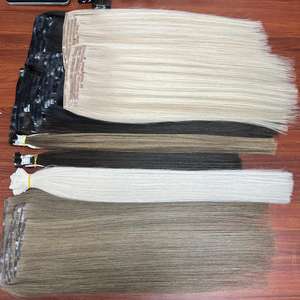 Extensions à clipser sans couture, disponibles en plusieurs couleurs - Couleur tendance du moment, provenant de cheveux vierges vietnamiens - Cheveux alignés dans le sens des cuticules - Product Image 2