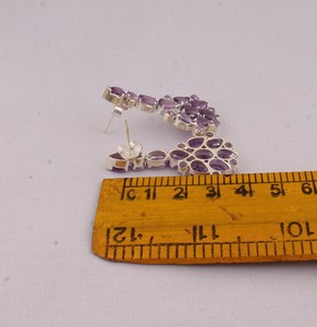 Wholesale Natural Amethyst 925 <b>Sterling</b> <b>Silver</b> <b>Dangle</b> <b>Earrings</b> February Birthstone Purple Gemstone Drop <b>Earrings</b> High Quality - Product Image 5