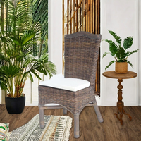 Chaise de salle à manger ROMAN, faite à la main, en rotin moderne, pour hôtel, maison et salle à manger