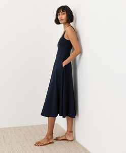 Robe d'été en coton pour femme, dos ouvert, avec poches, style bohème, décontractée, taille naturelle, col carré - Product Image 3