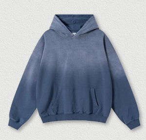 เสื้อฮู้ดดี้โอเวอร์ไซส์ผู้ชาย ผ้าฟลีซหนา 440gsm วินเทจ 100% คอตตอน ระบายอากาศได้ดี แห้งเร็ว เป็นมิตรกับสิ่งแวดล้อม แฟชั่นสตรีทแวร์ฤดูหนาว - Product Image 4