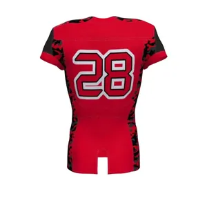 Maillot de football américain personnalisé avec logo imprimé par transfert thermique, modèle équipe, professionnel, athlétique, unisexe, adulte, antibactérien - Product Image 3