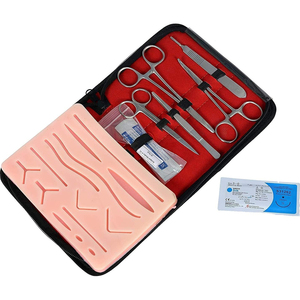 Kit de Práctica de Sutura para Estudiantes de Medicina y Enfermería, Instrumentos de Acero Inoxidable de Grado Médico Reutilizables, Autoclavables Manualmente - Product Image 1