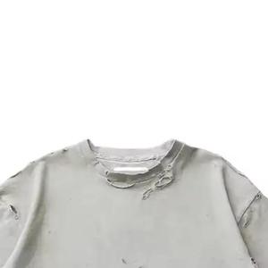 Hot Selling article Streetwear Boxy Fit <b>Drop</b> Shoulder <b>acid</b> wash 100% Cotton 270 GSM Heavyweight Summer casual Wear men's T-Shirt - Product Image 4
