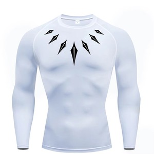 Camiseta de Compresión Rashguard de Alta Calidad, Tejido de Secado Rápido que Absorbe la Humedad para Hombres, BJJ, MMA, Surf, Natación, Entrenamiento, Diseño de Logotipo Personalizado - Product Image 1