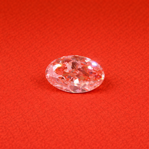 Diamant ovale rose clair fantaisie cultivé en laboratoire 4,0 carats VS1-VS2 certifié IGI, diamant en vrac de qualité supérieure, vente en gros - Product Image 1