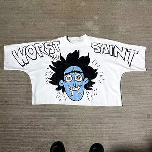 Camiseta de Verano Personalizada para Hombre, Talla Grande, Transpirable, 100% Algodón, Cuello en V, Estilo Urbano, Corte Cuadrado - Product Image 4