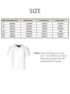 เสื้อเบสบอลแบบย้อมสีตามสั่ง แขนสั้น ยูนิเซ็กซ์ ติดกระดุมด้านหน้า ระบายอากาศได้ดี ผลิตจากโพลีเอสเตอร์  ชุดกีฬาทีมแบบสั่งทำพิเศษ - Product Image 3