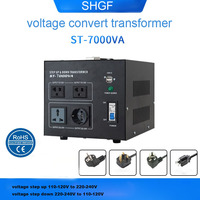 Transformateur de puissance toroïdal 7000VA à prix d'usine, élévateur de tension 110-120V vers 110V/220V, certifié ISO9001, pour usage domestique