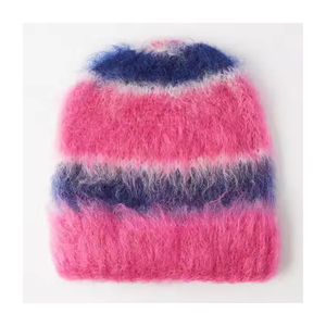 Bonnet tricoté à oreilles de chat mignon pour femme, chaud et doux en acrylique, style décontracté, personnalisable avec logo et couleur, vente en gros - Product Image 5