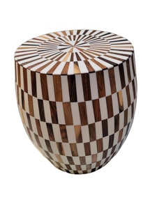 Taburete lateral de mesa con incrustaciones de madera de resina para consola con incrustaciones de hueso de tamaño personalizado - Product Image 4