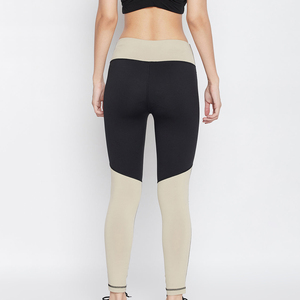 Leggings de Yoga de Cintura Alta y Longitud Completa con Bloques de Color, Cintura Elástica, Spandex, Poliéster, Pantalones Deportivos para Mujer, Elásticos en Cuatro Direcciones - Product Image 2