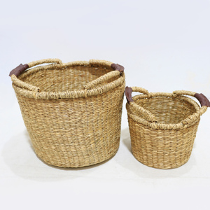 Juego de Cestas Redondas de Mimbre Rústico Artex Dong Thap, Tejidas a Mano, para Almacenamiento en la Cocina, Organizador Decorativo Ecológico para el Hogar - Product Image 1