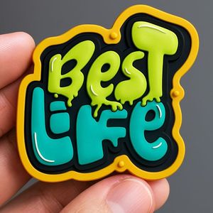 Badges personnalisés en PVC 3D brodés de dentelle, logo en caoutchouc souple, imperméables, à coudre avec épingle de sûreté, imprimés en sérigraphie pour chapeaux - Product Image 2