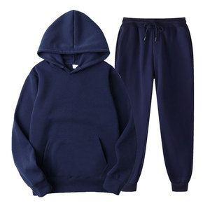 Conjunto de Sudadera y Pantalones Deportivos Personalizados de Fabricante, Sudadera con Doble Cintura y Pedrería, Pantalones Deportivos Anchos y Holgados, Traje Deportivo para Hombre - Product Image 2