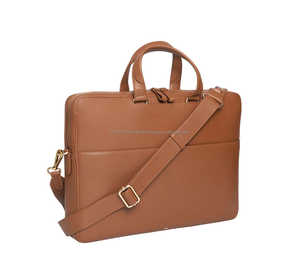 Sac messager vintage en cuir pour ordinateur portable, pour hommes et femmes, sac bandoulière pour le travail, les voyages et le bureau - Product Image 3