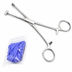 Septum Forceps <b>Clamp</b> Stainless Steel Nose <b>Piercing</b> Pliers Body Jewelry Tool Surgical <b>Piercing</b> Instrument Medical Supplier OEM - Product Image 1