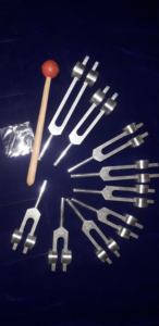 Juego de Diagnóstico con Diapasón Médico de Aluminio Plateado, Martillo de Goma, para Neurología, Otorrinolaringología y Examen Clínico, MAYALAB, Exportación Mundial - Product Image 3