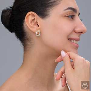 PRAO COMBO Fashionable <b>Stud</b> <b>Earrings</b> Pearl <b>Crystal</b> Bali & Oxidised Jhumki - Product Image 3