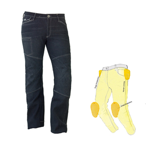 Unisex Slim Fit Motorrad-Biker-Jeans mit Futter Winddicht Atmungsaktiv Anpassbar Hochwertig Schützend Stylisch Auto-Rennbekleidung - Product Image 1