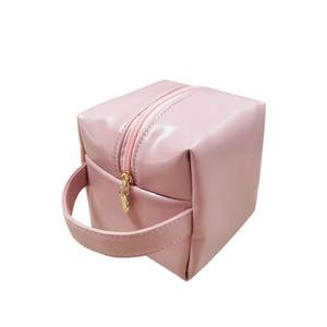 Bolsa de Cosméticos de Viaje Multifuncional, Portátil, Duradera y de Pequeña Capacidad, de Moda para Mujer, de Cuero PU con Cierre y Asa - Product Image 5