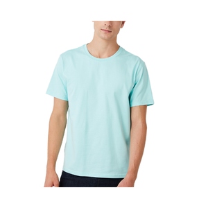 เสื้อยืดผู้ชายคุณภาพสูง 210gsm ผ้าฝ้าย แห้งเร็ว คอเสื้อพิมพ์โลโก้ตามสั่ง ขายส่งจากโรงงาน - Product Image 1